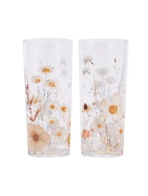 Set Of 2 Hi-Ball Glasses- Rust Meadows