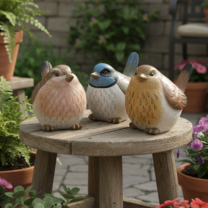 Coloured Large Resin Bird