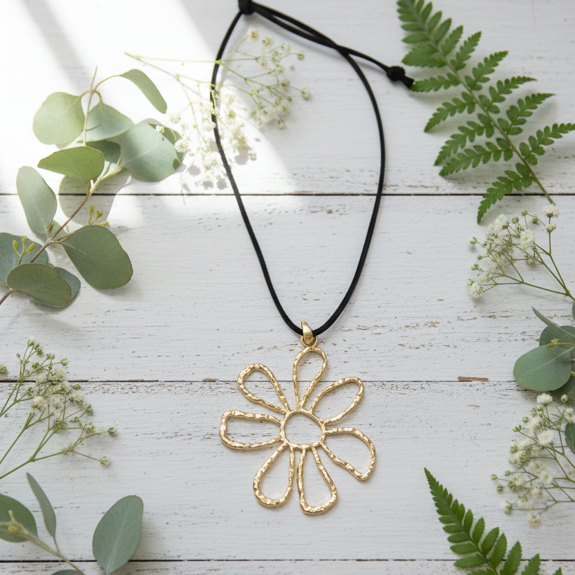 #Dainty Daisy Pendant Necklace
