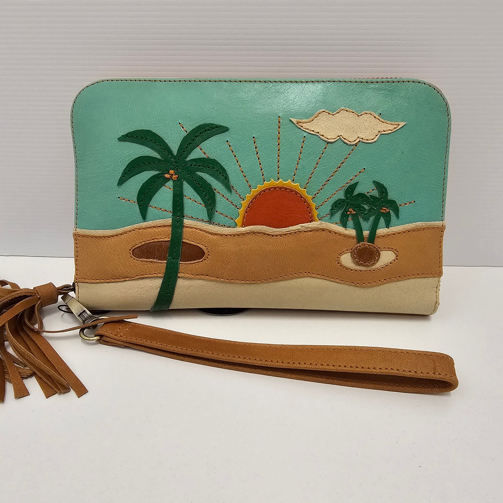 Leather Wallet - Desert Sunset
