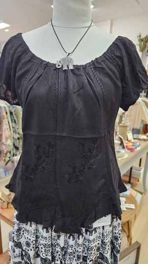 Stonewash Romance O/S Top