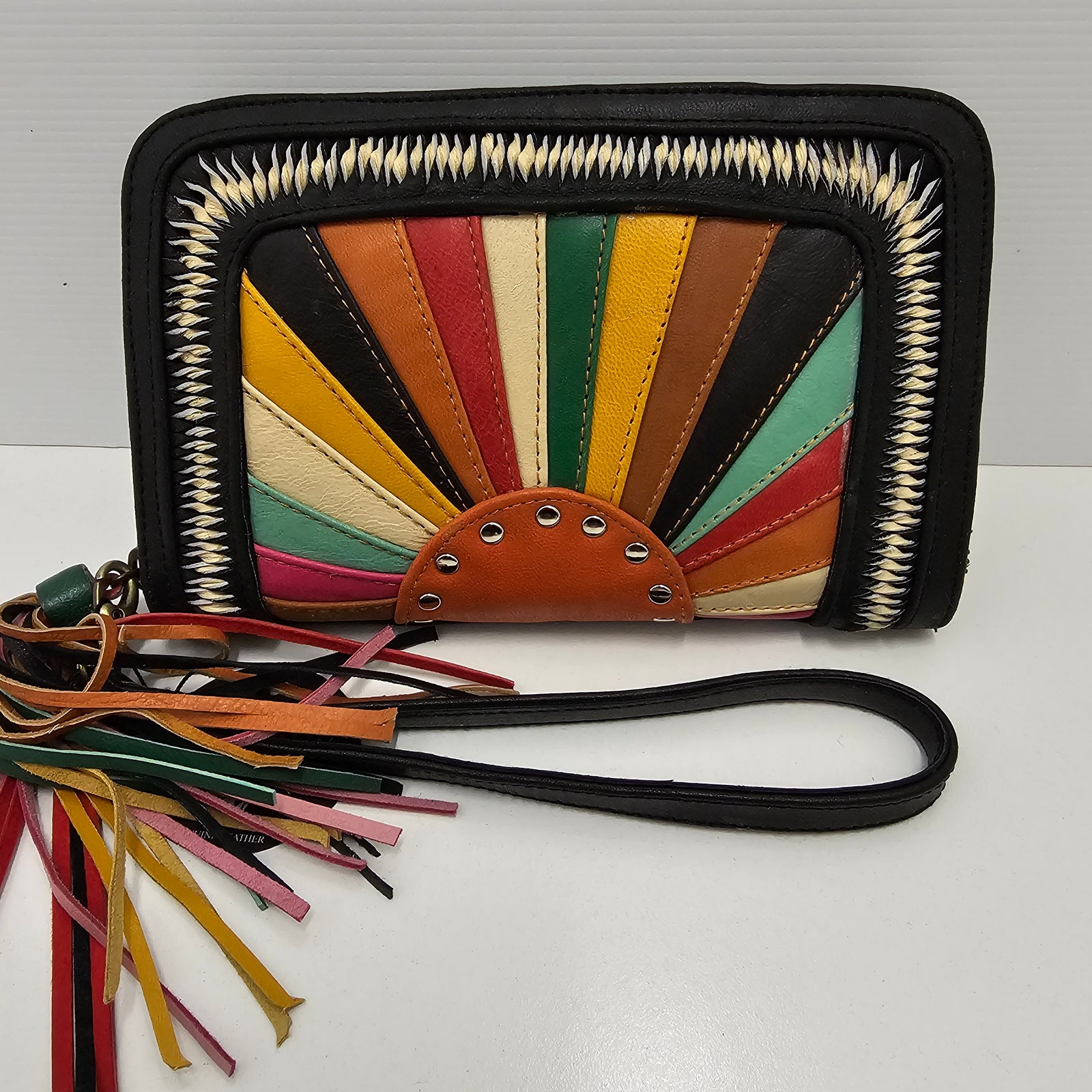 Leather Wallet - Rainbow Days