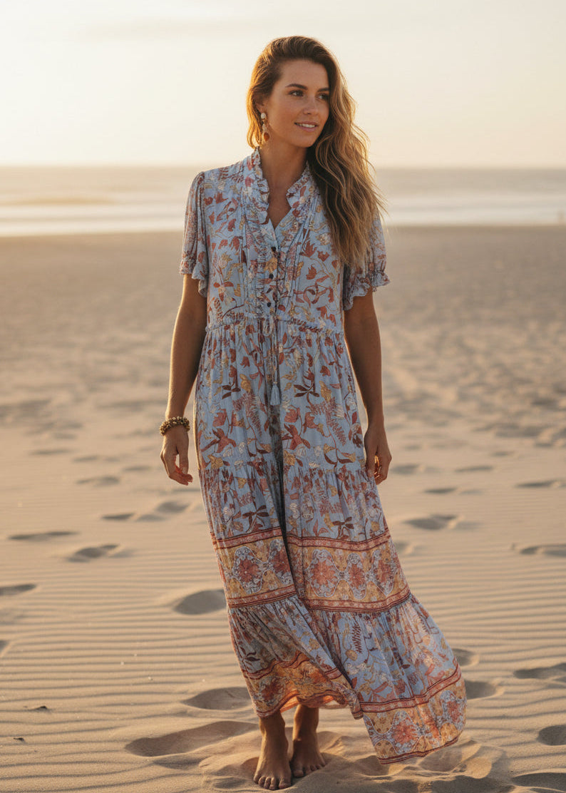 🌟SALE - Katrina Ruffle Maxi Dress