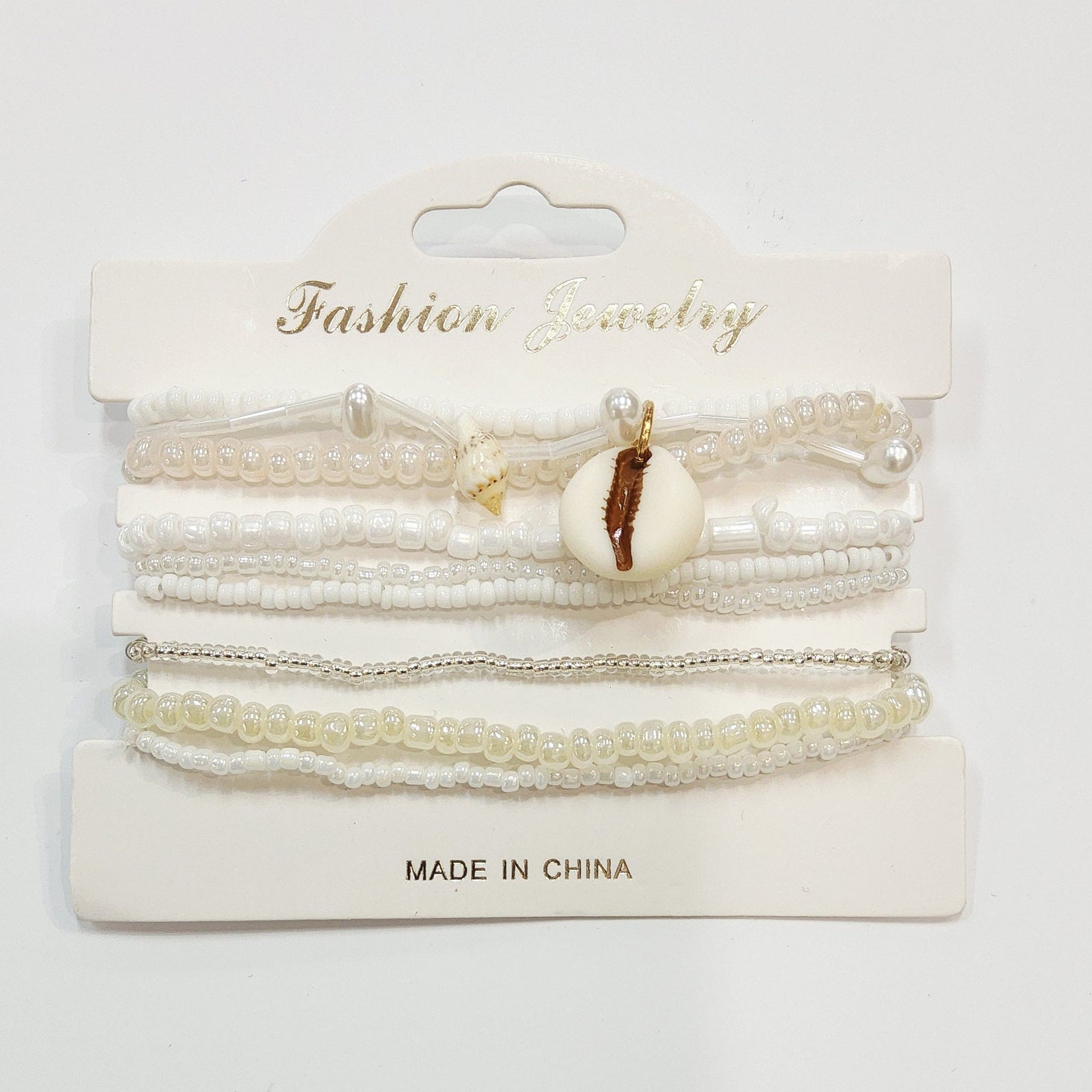 Elastic Bracelet Set - Coastal Pearl
