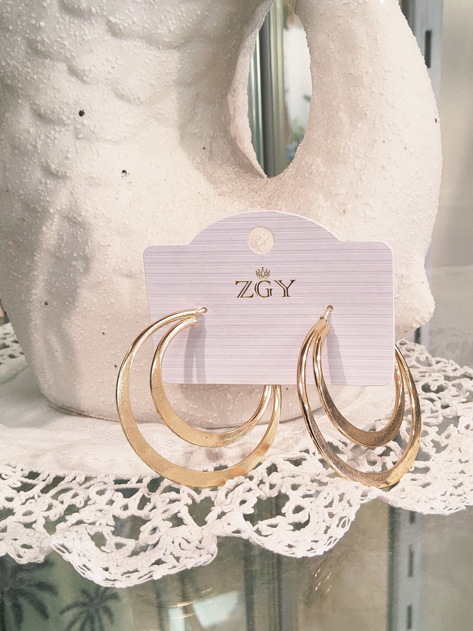 #Double Hoop Fashion Earrings