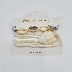 Elastic Bracelet Set - Gold Cowrie