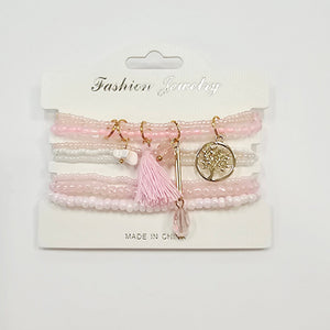 Elastic Bracelet Set - Pretty In Pink