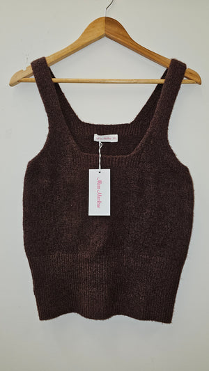 #Cosy fine Knit Cropped Singlet
