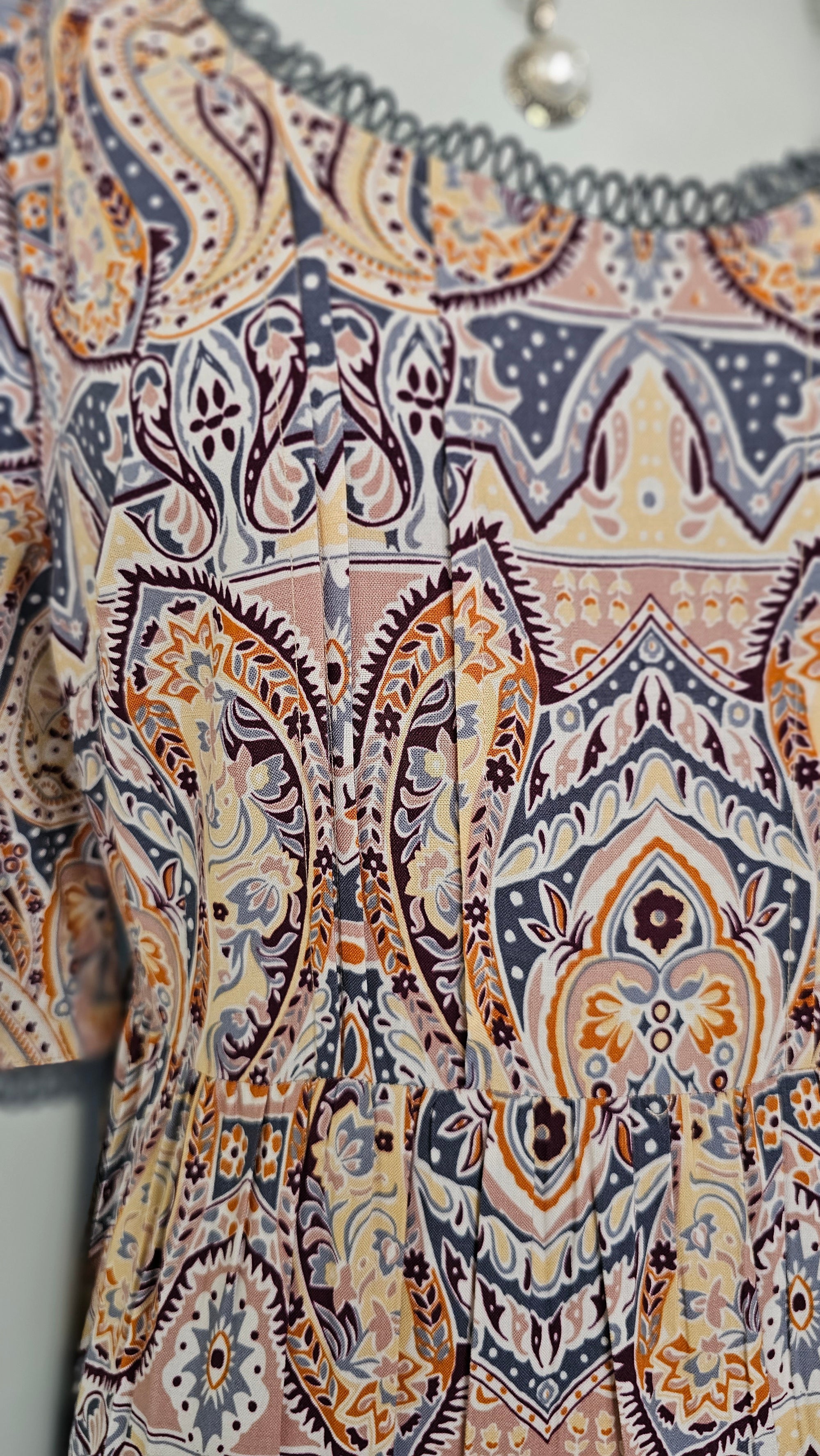 Eleanor Maxi Dress with Lace Trim