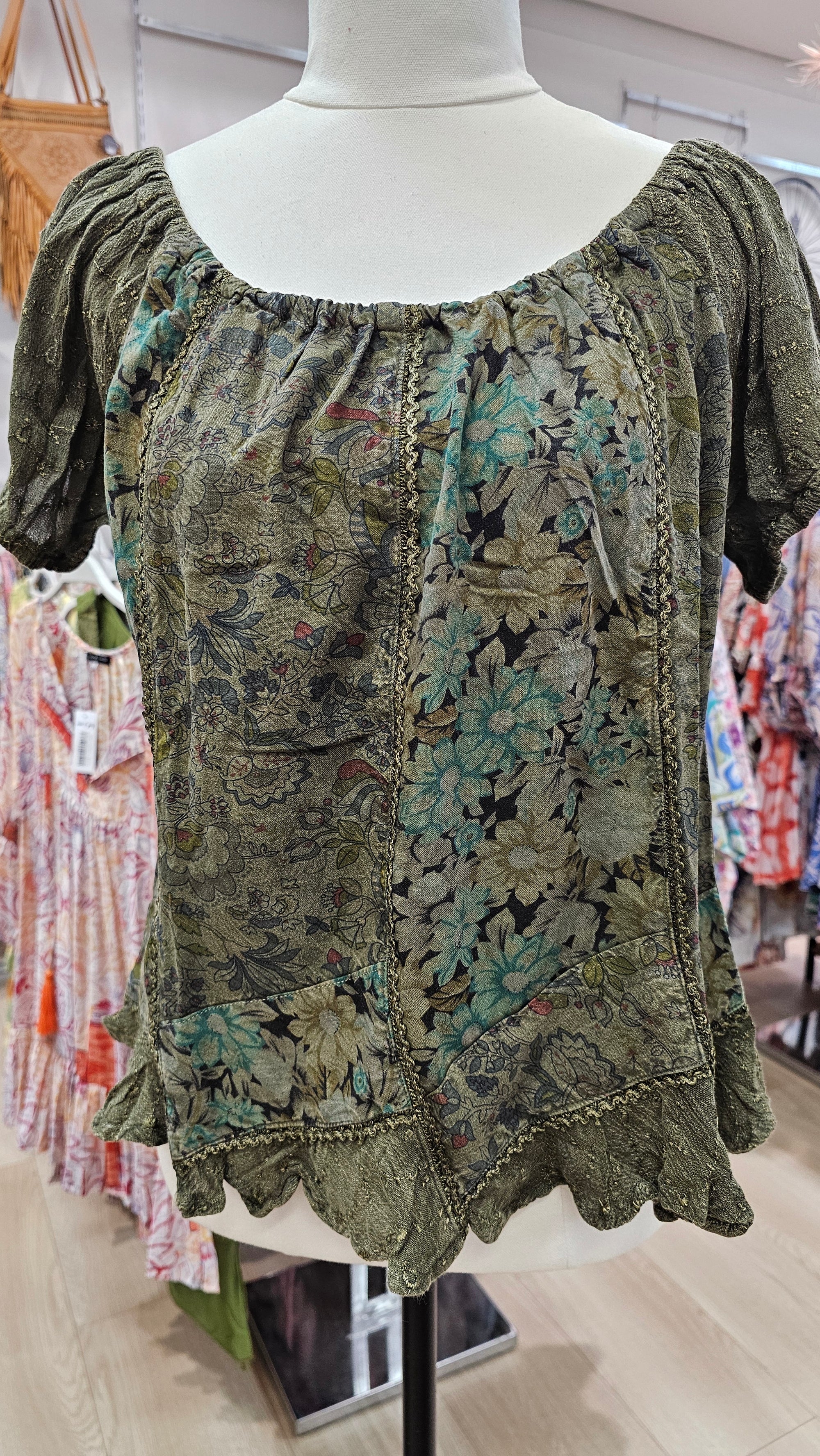 Stonewash Romance O/S Top