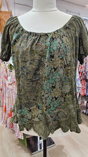 Stonewash Romance O/S Top