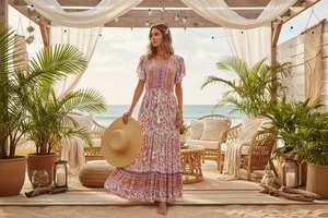 #Virginia V-Neck Maxi Dress