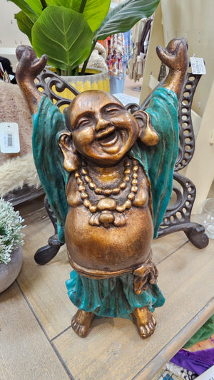 #Hands Up Happy Buddha - 30cm Tall