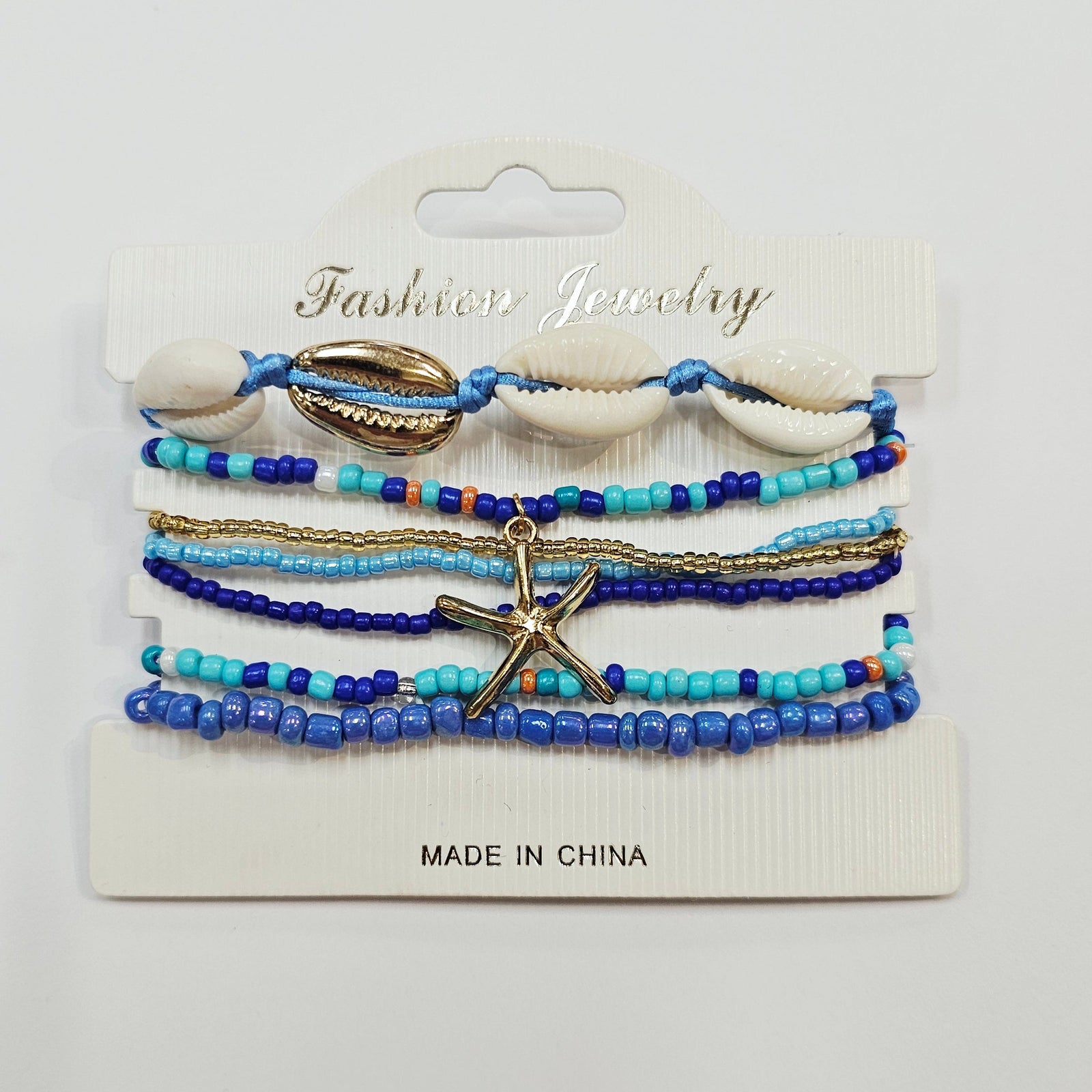 Elastic Bracelet Set - Blue Beach