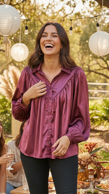 #Riley Silky Blouse