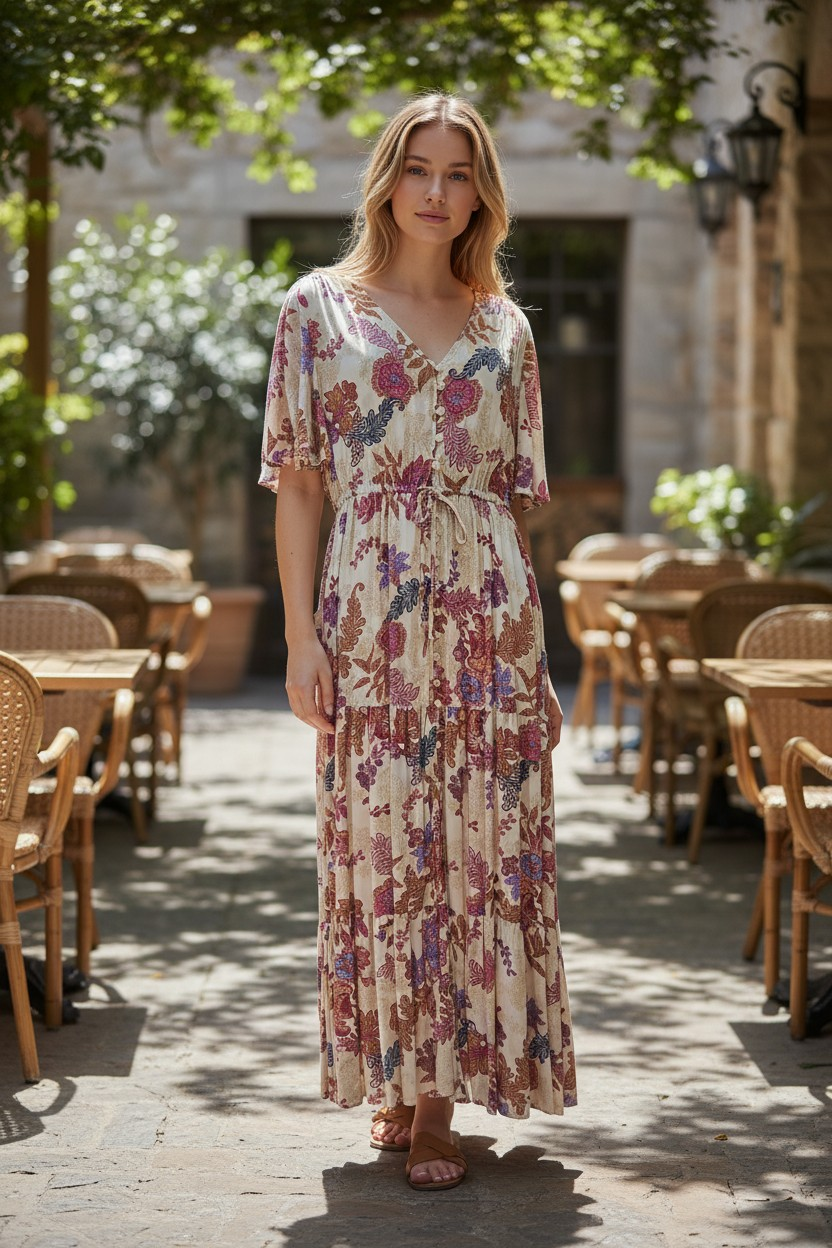 #Hailey V-Neckline Maxi Dress