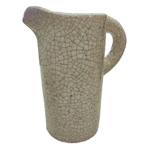 Ceramic Round Jug Crackle Look