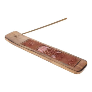 Crystal Chip Wooden Incense Holder