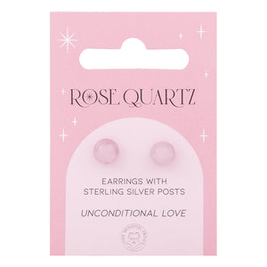Crystal Stud Earrings With Sterling Silver Posts