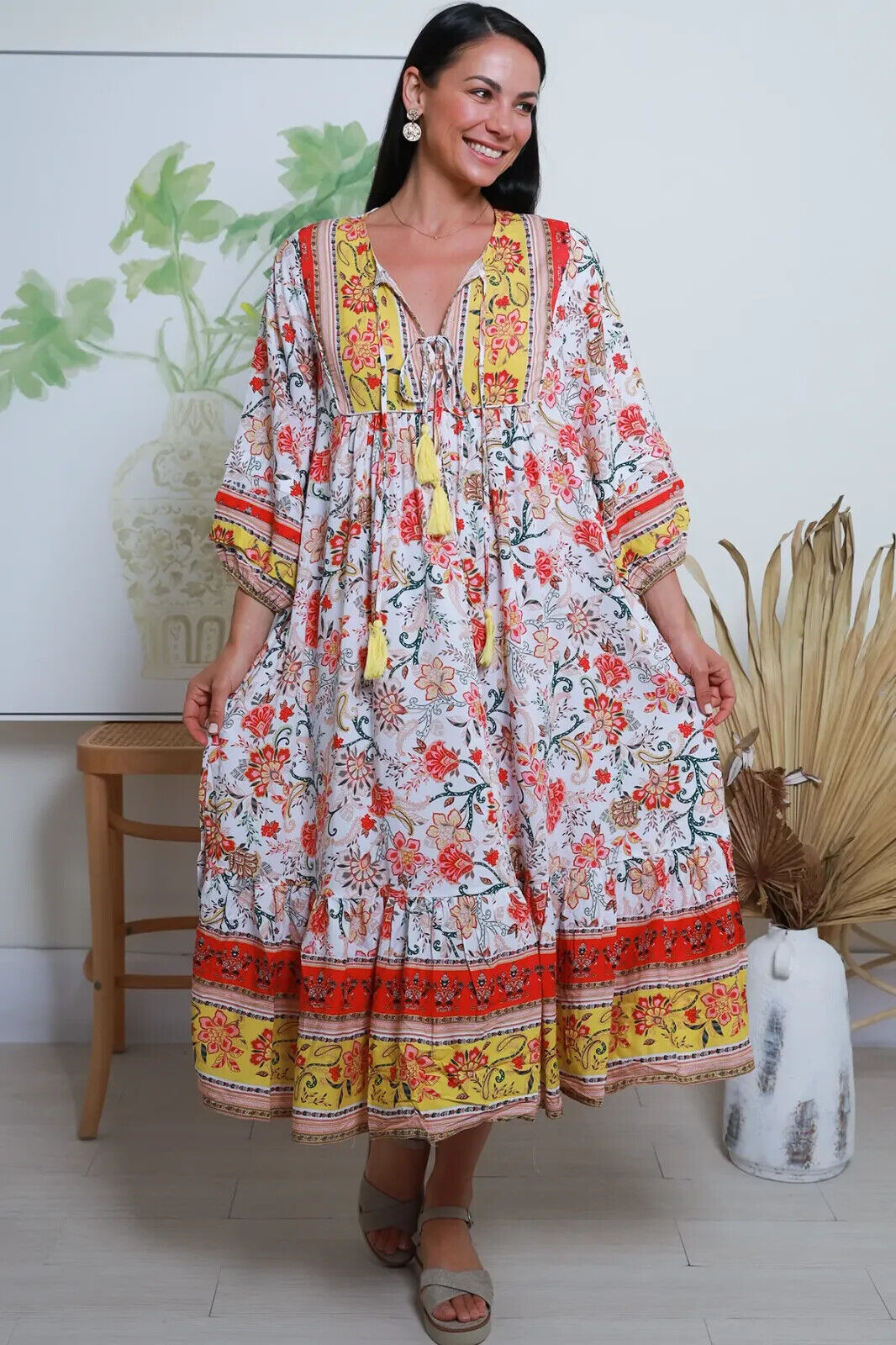 PIPER MIDI DRESS W/FRILL