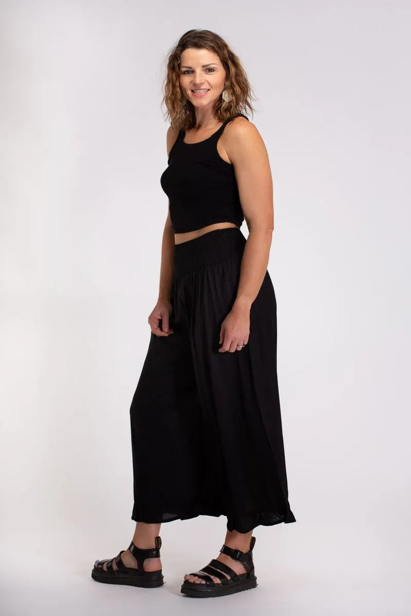 Sally Long Pants with Frill Cuff