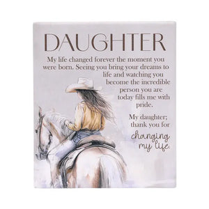 Saddle & Bloom Ceramic Verse