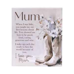 Saddle & Bloom Ceramic Verse