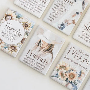 Saddle & Bloom Ceramic Magnet