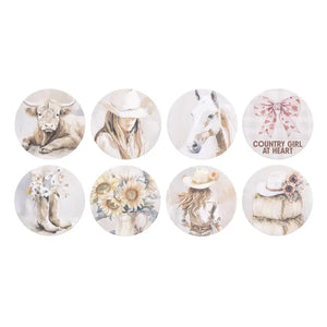 Saddle & Bloom Ceramic Coaster