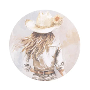 Saddle & Bloom Ceramic Coaster