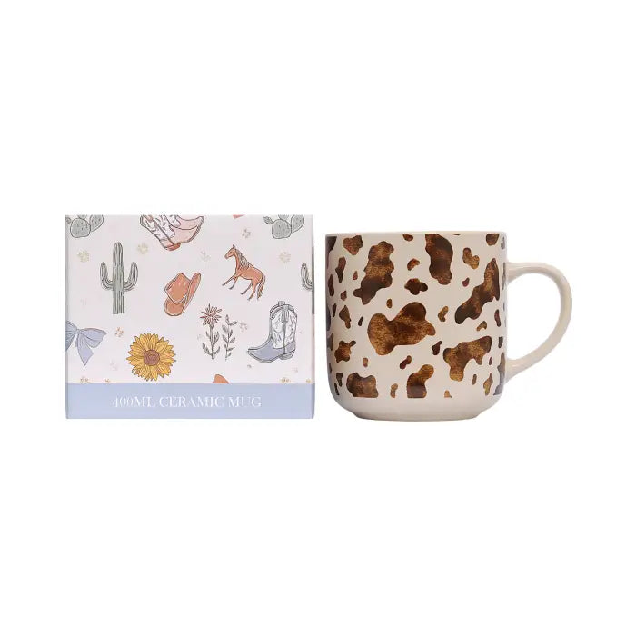 Saddle & Bloom Cow Mug