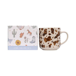 Saddle & Bloom Cow Mug