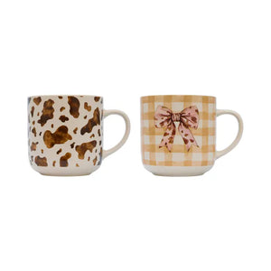Saddle & Bloom Cow Mug