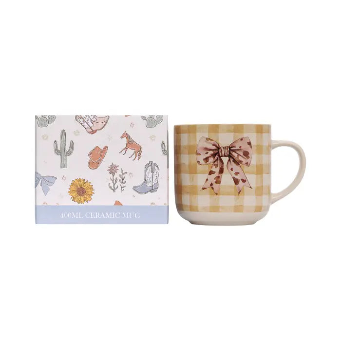 Saddle & Bloom Cow Mug