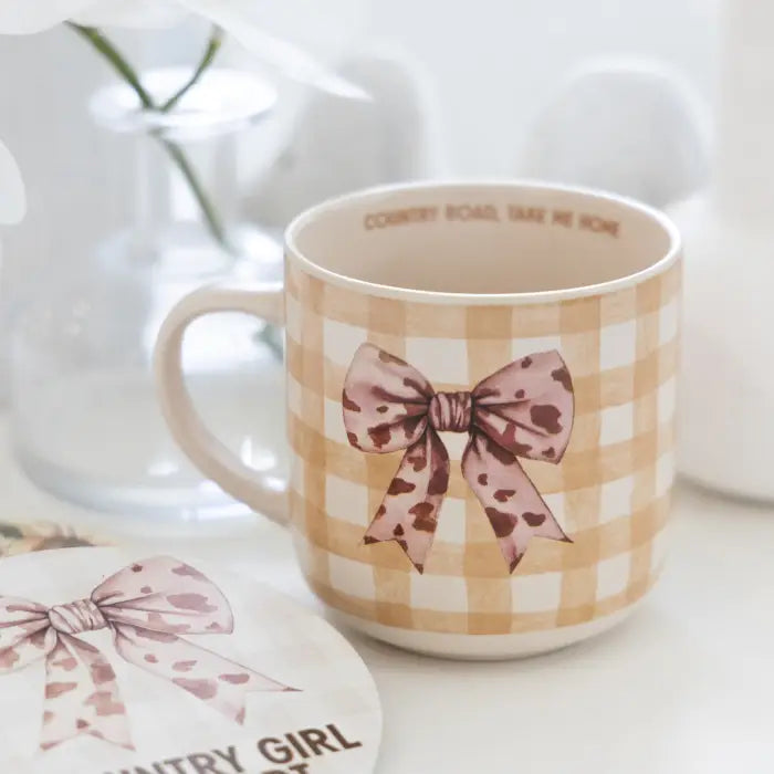 Saddle & Bloom Cow Mug