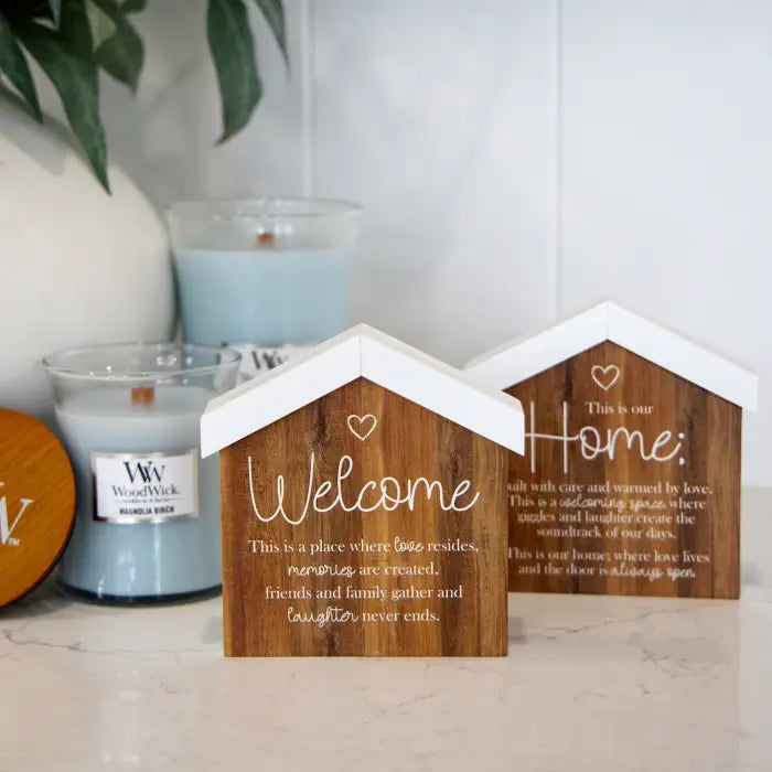Saddle & Bloom Welcome Blockword