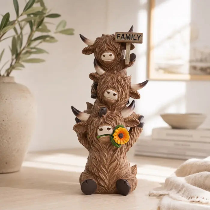 Saddle & Bloom Family Highland Cow