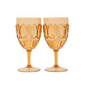 Saddle & Bloom Set Of 2 Outdoor Wine Glasses