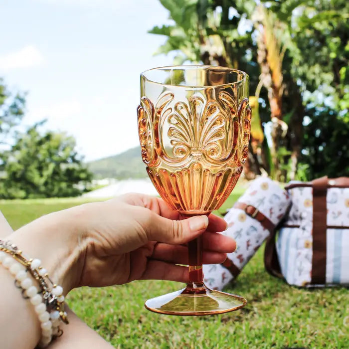 Saddle & Bloom Set Of 2 Outdoor Wine Glasses