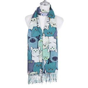 Cat Printed Scarf