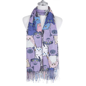 Cat Printed Scarf
