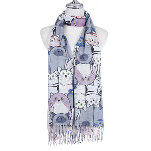 Cat Printed Scarf