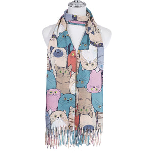 Cat Printed Scarf