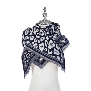 Leopard Print Winter Shawl