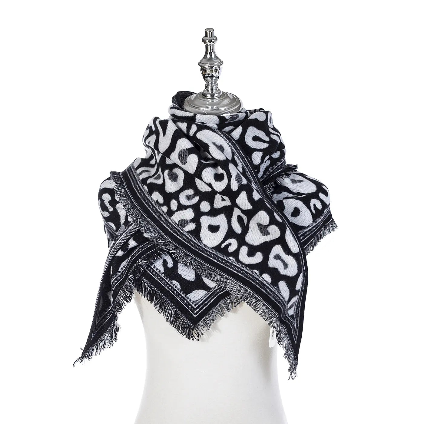 Leopard Print Winter Shawl