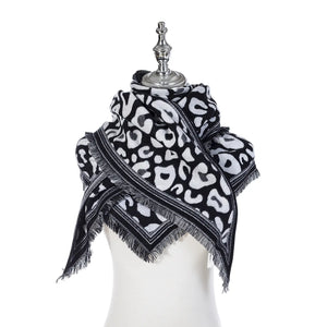 Leopard Print Winter Shawl