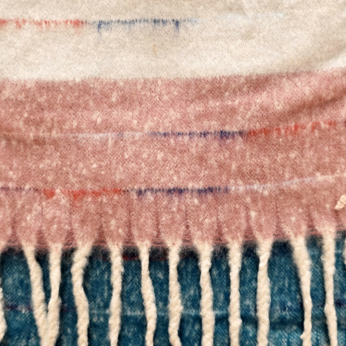 #Striped Winter Scarf With Tassles