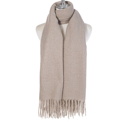 #Plain Winter Scarf With Tassles