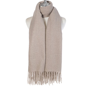 #Plain Winter Scarf With Tassles