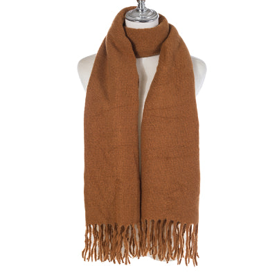 #Plain Winter Scarf With Tassles